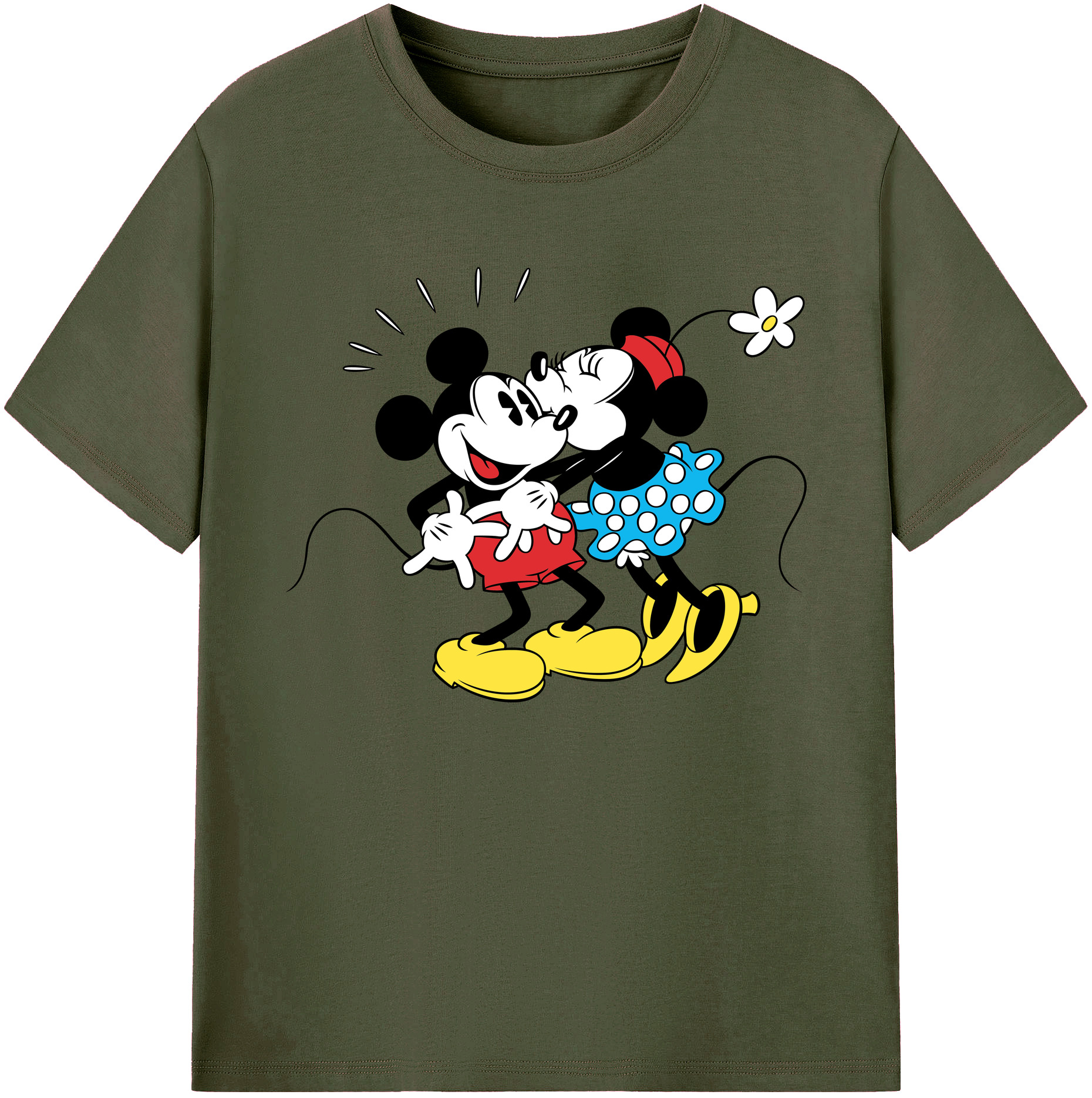（画像用） ミッキーマウス Mickey Mouse 綿100％ メンズ半袖Tシャツ｜肌触りやわらか＆通気性